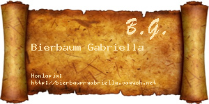 Bierbaum Gabriella névjegykártya